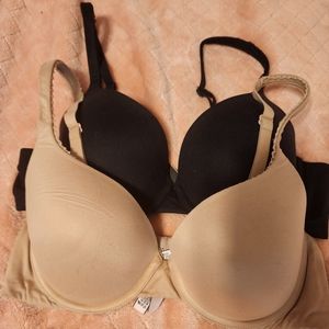 Victoria's Secret Black and Beige Bras